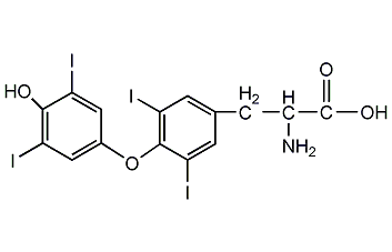 D-thyroxine structural formula