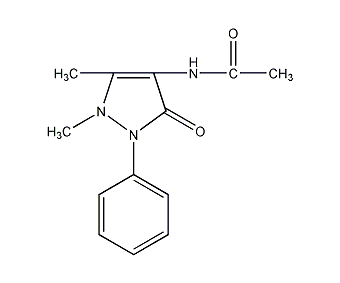 4-acetamidoantipyrine structural formula