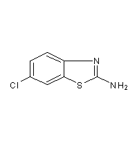 2-amino-6-chlorobenzothiazole structural formula